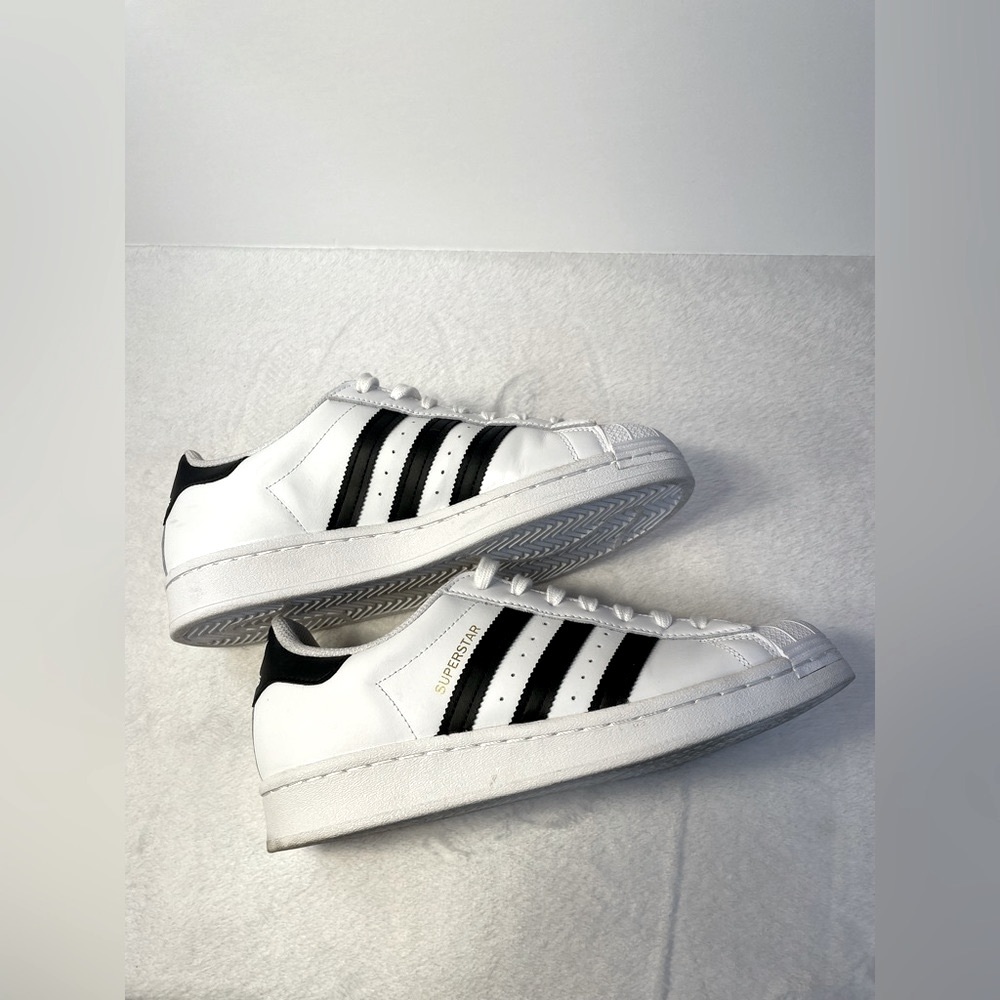 Adidas White And Black Shell Toe Superstar Sneake… - image 4